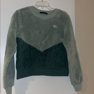 Sherpa color block sweatshirt